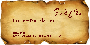 Felhoffer Ábel névjegykártya