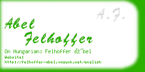 abel felhoffer business card